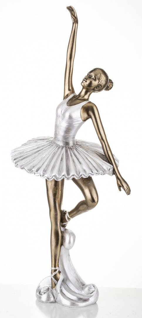 Figurka srebrna baletnica w tańcu